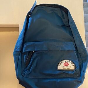 Marc Jacobs Teal Nylon Backpack with Front Patch